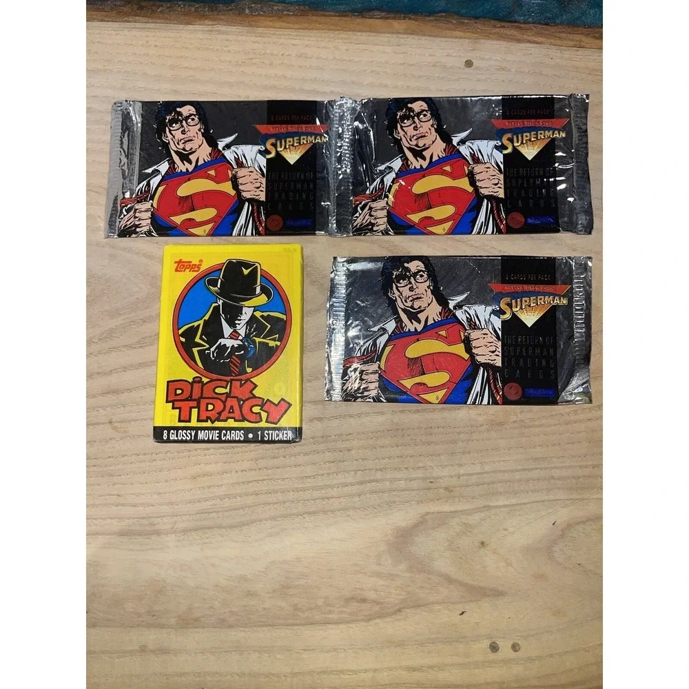 90s Tops Card Lot 4pks (Superman & Dick Tracy)